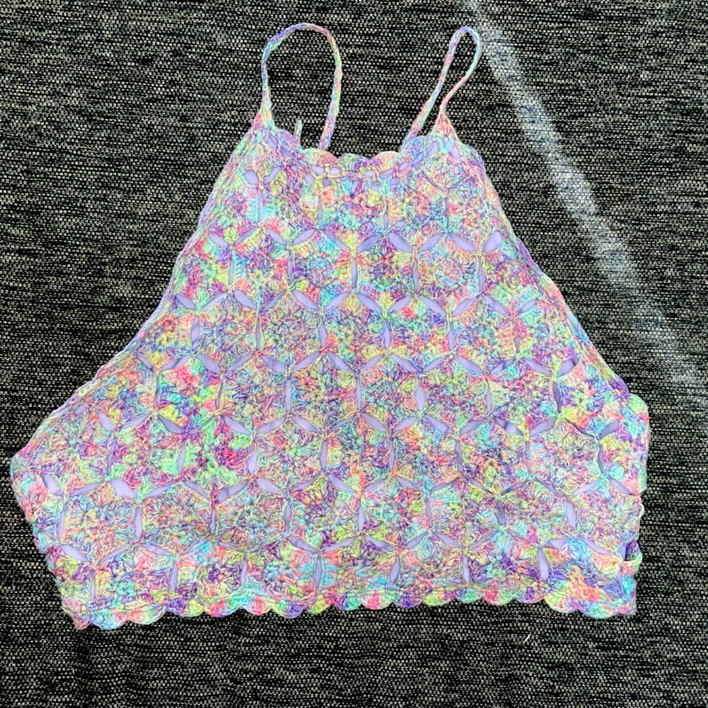 FOREVER21 Knit Rainbow Crop top